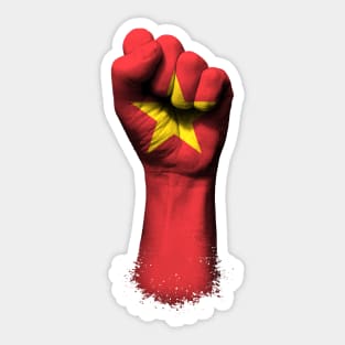 Flag of Vietnam on a Raised Clenched Fist Sticker